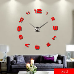 Oversized Acrylic Wall Clock – Modern Mirror Art Design