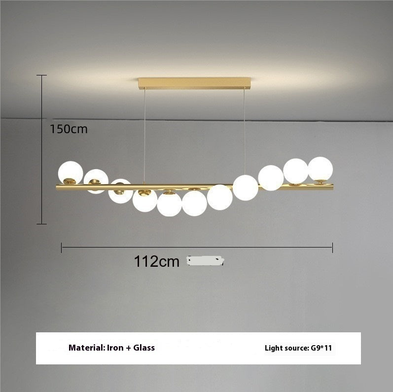 Creative 3D Long Chandelier – Luxury Dining Room Statement Light