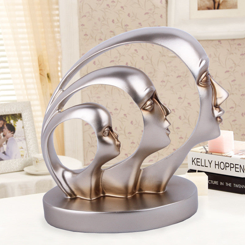 Nordic Modern Resin Sculpture – Abstract Character Statue