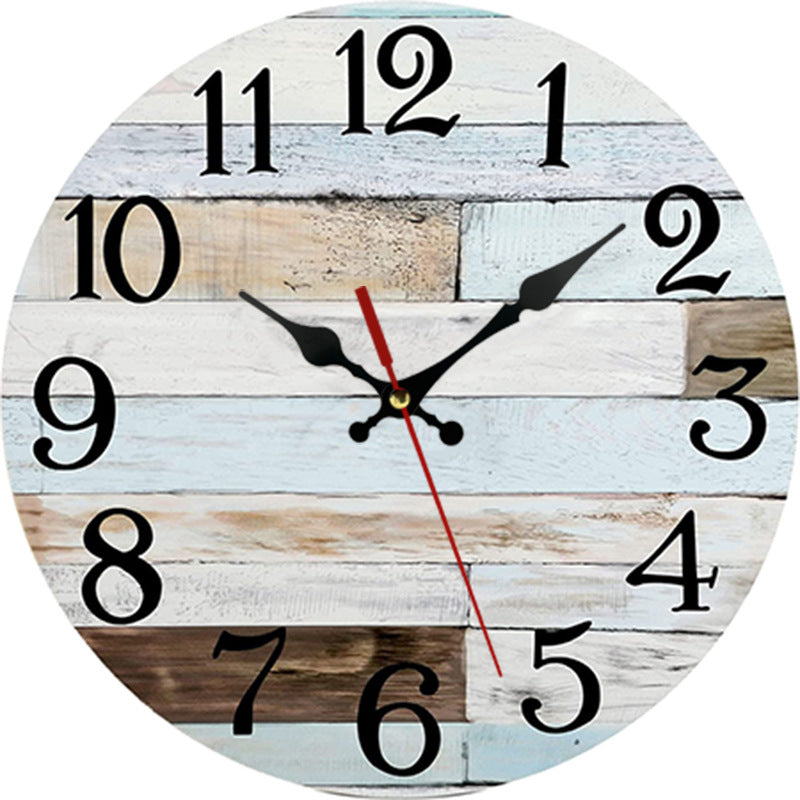 Simple Wood Grain Wall Clock – Modern Minimalist Design