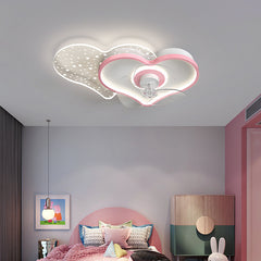 Children’s Ceiling Fan Light – Cute Love Design Chandelier