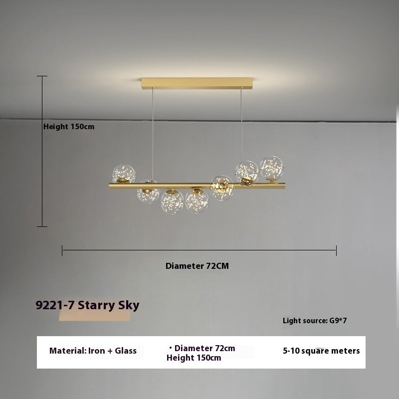 Creative 3D Long Chandelier – Luxury Dining Room Statement Light
