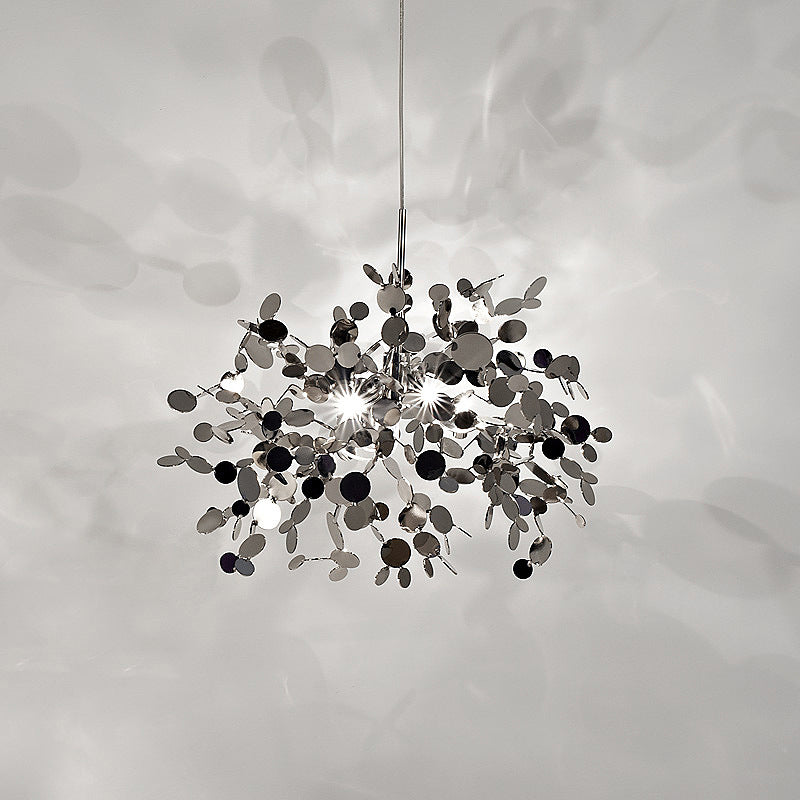 Nordic Designer Leaf Chandelier – Elegant Minimalist Ceiling Light