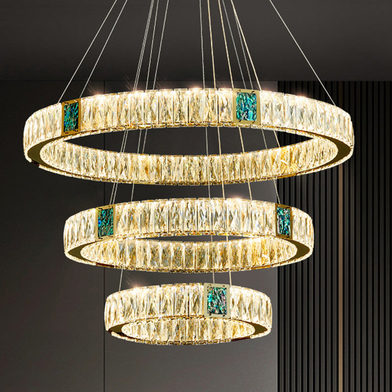 Light Luxury Crystal Chandelier for Living Room, Dining, Bedroom & Study