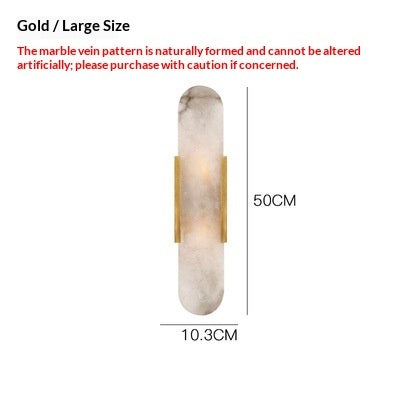Light-luxury Natural Marble Wall Sconce For The Bedroom In A Modern Style