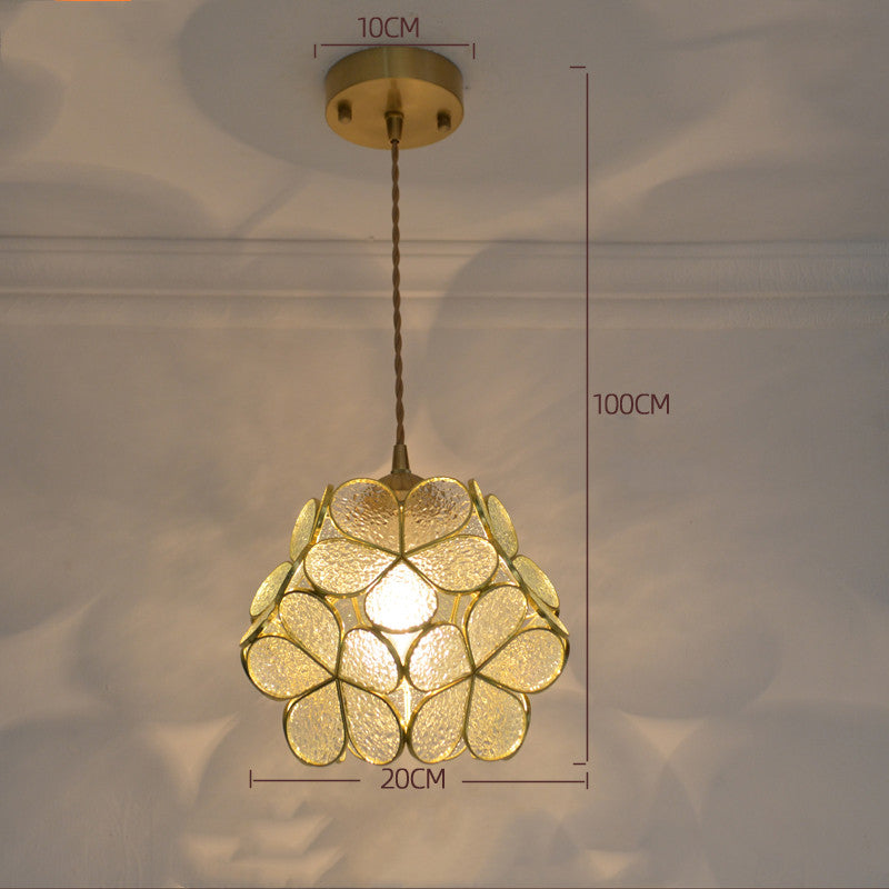 Retro Tiffany Glass Chandelier – Elegant Rustic Porch & Hallway Light