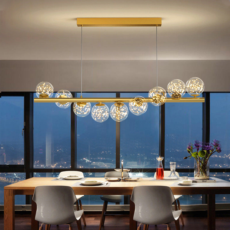 Creative 3D Long Chandelier – Luxury Dining Room Statement Light