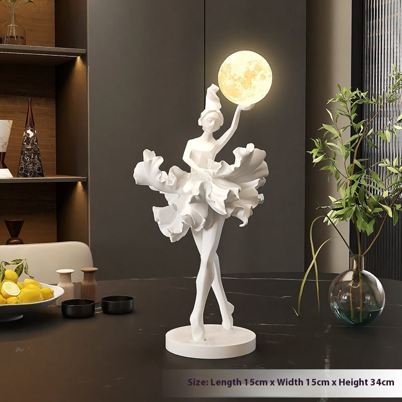 Girl's Art Decoration Small Night Lamp Home Hallway Wine Cabinet Table Decorations