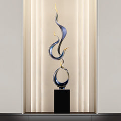 Abstract Wind & Water Sculpture – Modern Artistic Home Décor