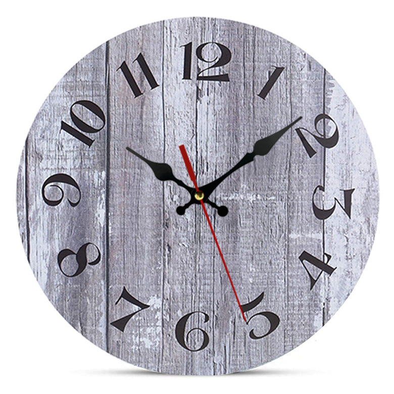 Simple Wood Grain Wall Clock – Modern Minimalist Design