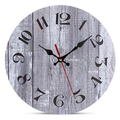 Simple Wood Grain Wall Clock – Modern Minimalist Design