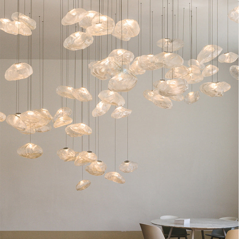 Postmodern Glass Chandelier – Light Luxury Designer Statement Piece