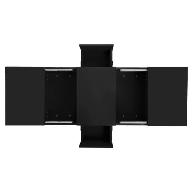 Modern Black Coffee Table – High-Gloss Finish with Hidden Storage Drawers