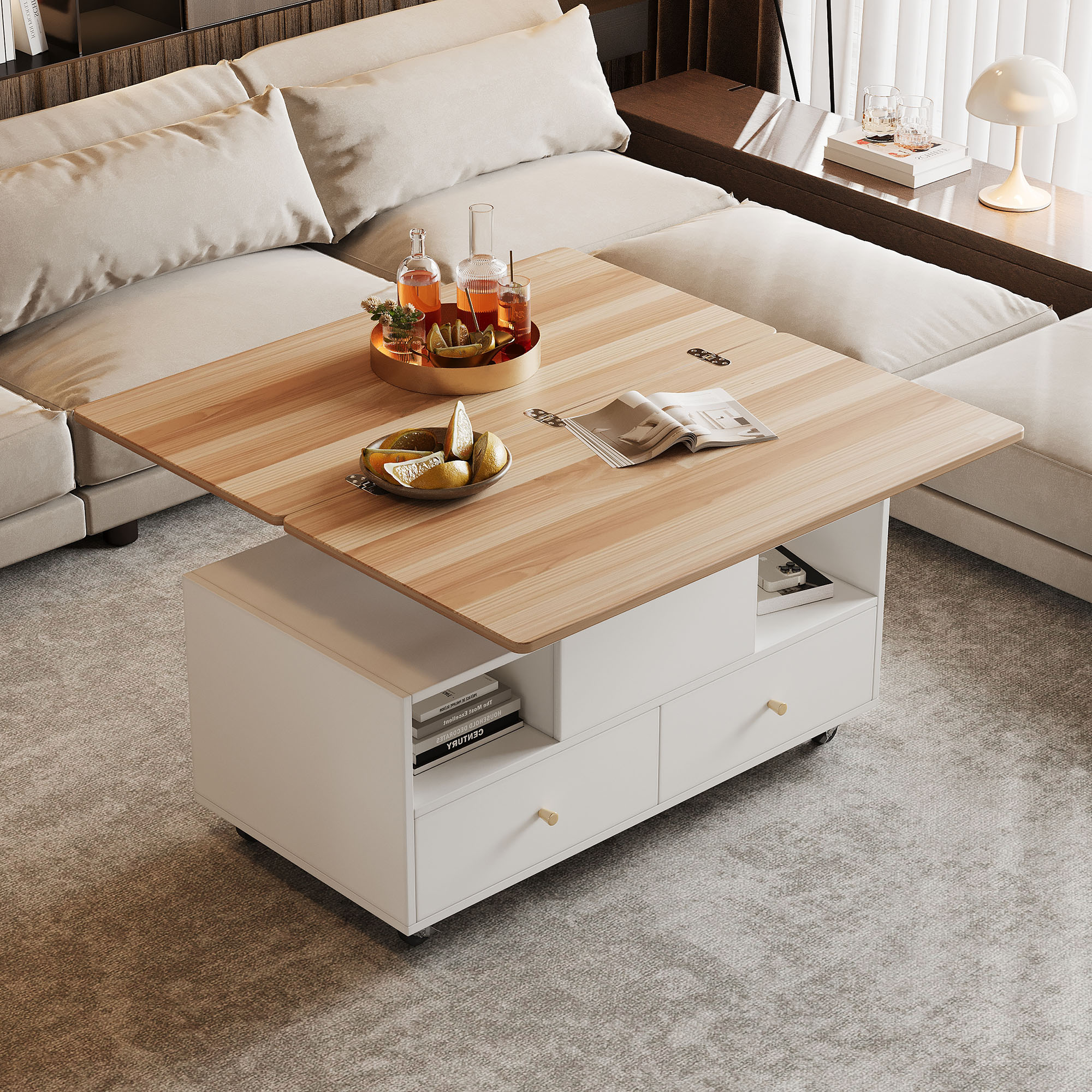 Lift Top Coffee Table With Wheels,