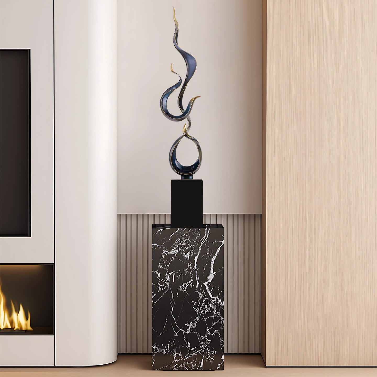 Abstract Wind & Water Sculpture – Modern Artistic Home Décor