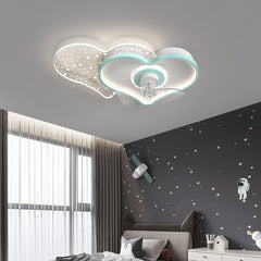 Children’s Ceiling Fan Light – Cute Love Design Chandelier