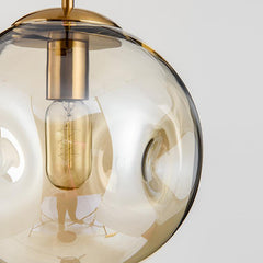Modern Glass Iron Chandelier – Elegant Restaurant Ceiling Feature