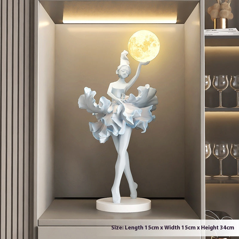 Girl's Art Decoration Small Night Lamp Home Hallway Wine Cabinet Table Decorations